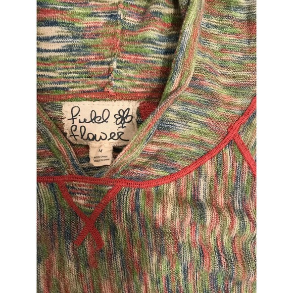 Anthropologie Field Flower Multicolored Hooded Sweater with Kangaroo Pocket - MD - Picture 6 of 11